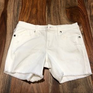 White Jean Shorts